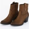 Refresh Brown Faux Suede Cowboy Boot