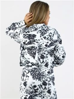 Saint Genies Cream / Black Pattern Satin Shirt -Jack & Jones Store 28877 3