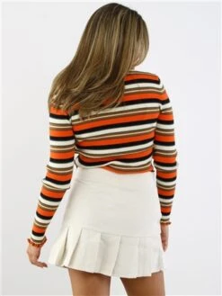 Daisy Street Beige Mini Pleat Skirt In Cord -Jack & Jones Store 28888 3