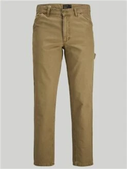 Jack & Jones Beige / Otter Relaxed Fit 5 Pocket Trousers