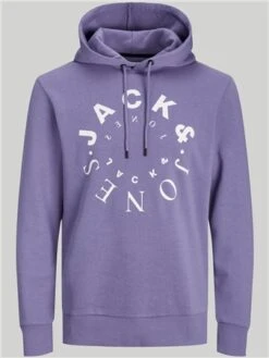 Jack & Jones Purple / Twilight Purple Printed Hoodie