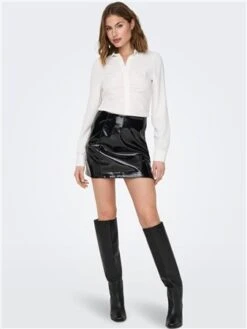 Only White / Cloud Dancer Mette Ls Wrinkle Top -Jack & Jones Store 28942 2