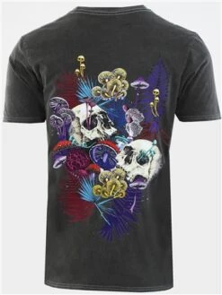 Dv8 Acid Grey Skull Printed T-Shirt -Jack & Jones Store 28943 3