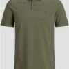 Jack & Jones Green / Olive Night Plain Spread Collar Polo