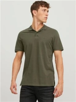 Jack & Jones Green / Olive Night Plain Spread Collar Polo -Jack & Jones Store 28944 3