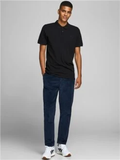 Jack & Jones Black / Black Plain Spread Collar Polo -Jack & Jones Store 28946 2