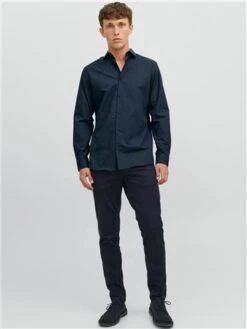 Jack & Jones Blue / Perfect Navy Slim Fit Shirt -Jack & Jones Store 28948 2