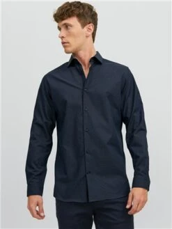 Jack & Jones Blue / Perfect Navy Slim Fit Shirt -Jack & Jones Store 28948 3