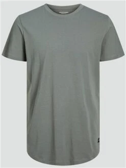 Jack & Jones Grey / Sedona Sage Plain Crew Neck T-Shirt