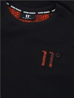 11 Degrees Black / Pomegrante Logo T-Shirt -Jack & Jones Store 28978 1