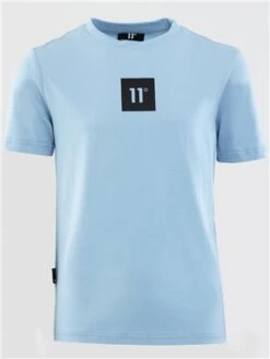 11 Degrees Powder Blue Junior Large Logo Graphic T-Shirt