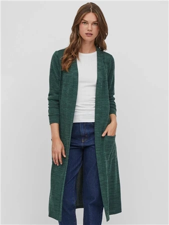 Vila Pine Needle/Green Long Ril Knit Cardigan 1 Vila Pine Needle/Green Long Ril Knit Cardigan
