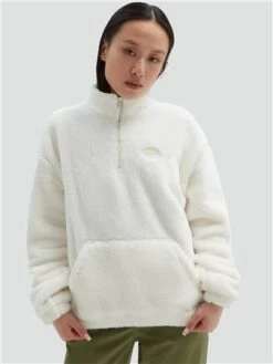 Vans White Pioneer Mock Half Zip Sweatshirt -Jack & Jones Store 29052 2