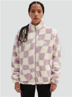 Vans Purple Digital Trip Mock Zip Sweatshirt