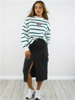Saint Genies Black Midi Cargo Skirt -Jack & Jones Store 29058 2