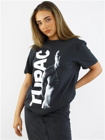 Amplified Charcoal Tupak Shakur Printed T-Shirt 1 Amplified Charcoal Tupak Shakur Printed T-Shirt