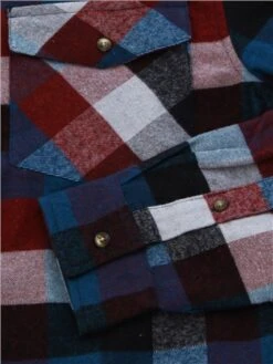 Brave Soul Blue / Black / Red Check Button Through Shirt -Jack & Jones Store 29084 2