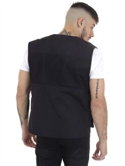 Brave Soul Black Mesh Detail Utility Style Gilet -Jack & Jones Store 29090 2