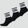 Dr. Martens Dr Martens Black Athletic Logo Organic Cotton Blend 3 Pack Socks