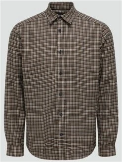 Only & Sons Blue / Dark Navy Regular Fit Check Shirt