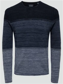 Only & Sons Blue / Dress Blues Knitted Pullover Crew Neck