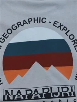 Napapijri Grey Telemark Short Sleeve T-Shirt -Jack & Jones Store 29135 2