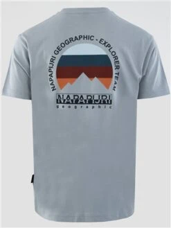 Napapijri Grey Telemark Short Sleeve T-Shirt -Jack & Jones Store 29135 3