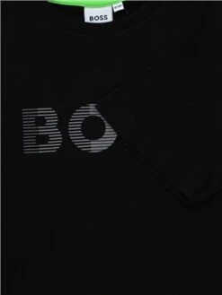 Boss Black Junior Cotton T-Shirt With Stripe Logo -Jack & Jones Store 29138 2