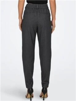 Only Grey / Dark Grey Melange Mid Waist Pants With Stripes -Jack & Jones Store 29145 3