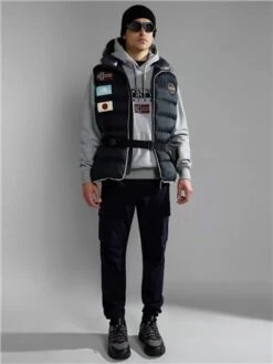 Napapijri Medium Grey Melange Ayas Hoodie -Jack & Jones Store 29148 2