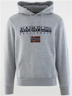 Napapijri Medium Grey Melange Ayas Hoodie