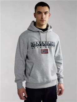 Napapijri Medium Grey Melange Ayas Hoodie -Jack & Jones Store 29148 3