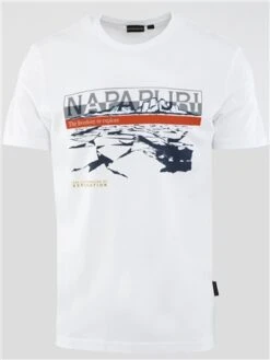 Napapijri White Forsteri Short Sleeve T-Shirt