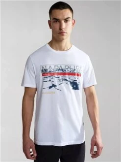 Napapijri White Forsteri Short Sleeve T-Shirt -Jack & Jones Store 29153 3