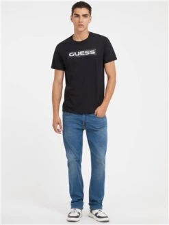 Guess Black Front Logo T-Shirt -Jack & Jones Store 29161 2