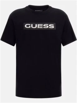 Guess Black Front Logo T-Shirt