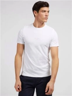 Guess White Front Logo T-Shirt -Jack & Jones Store 29168 3