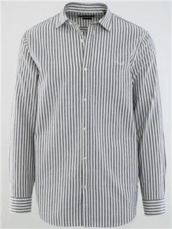 Guess Cream / Grey Stripe Print Shirt