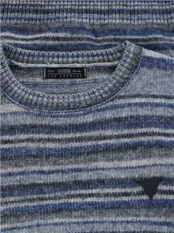 Guess Blue Crew Neck Wool Blend Sweater -Jack & Jones Store 29172 2