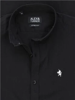 Alex & Turner Black Long Sleeve Stretch Shirt -Jack & Jones Store 29180 2