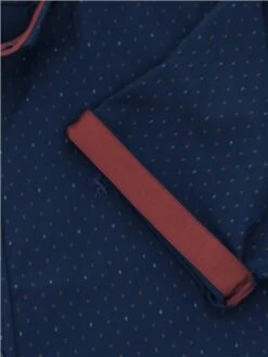 Alex & Turner Navy/Red Pattern Print Short Sleeve Shirt -Jack & Jones Store 29182 2