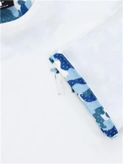 11 Degrees White / Blue Camo Logo T-Shirt -Jack & Jones Store 29186 2