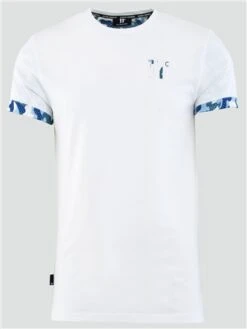 11 Degrees White / Blue Camo Logo T-Shirt