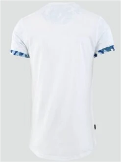 11 Degrees White / Blue Camo Logo T-Shirt -Jack & Jones Store 29186 3