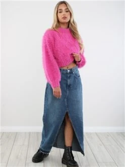 Glamorous Pink Knit Long Sleeve Jumper -Jack & Jones Store 29204 2