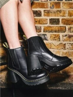 Dr. Martens Dr Martens Black Sendal Spence Leather Flared Heel Chelsea Boots -Jack & Jones Store 29223 3