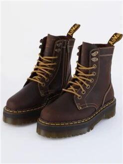 Dr. Martens Dr Martens Dark Brown Jadon Boots Crazy Horse Leather Platforms