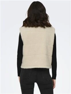 Only Beige / Pumice Stone Sandra Teddy Gilet -Jack & Jones Store 29247 3