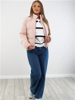 Only Pink / Rose Smoke Dolly Short Jakcet With High Collar -Jack & Jones Store 29248 2