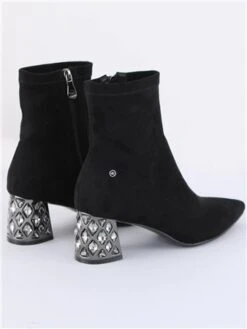 Zanni Black Diamante Heel Boot -Jack & Jones Store 29272 3